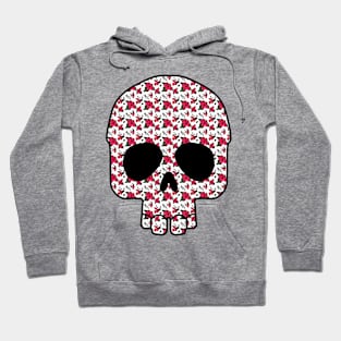 Red flower skull Hoodie